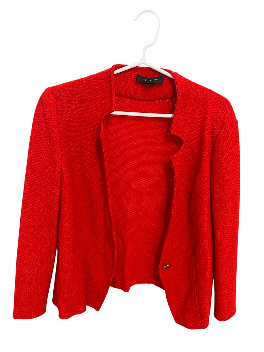 St. John Red Wool Jacket. Size 10